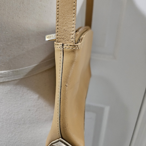 Vintage 1970s Nicoli Fernando Camel Leather Leather Handbag made in Italy - Picture 7 of 9